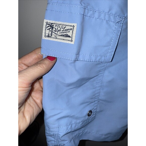 Polo Ralph Lauren Light Blue Nylon Mesh Lined Swim trunks Pony Men’s 4XB NWT - Picture 4 of 12